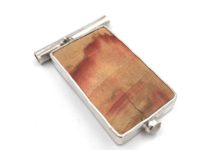 Finished! Happy with how this one turned out! Sterling silver and boxelder maple with a 5mm moonstone cabochon.